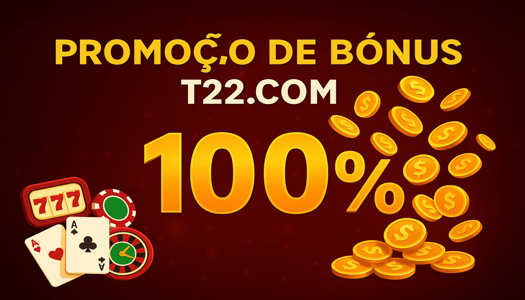 O bônus promocional T22.COM é uma ótima maneira de começar sua aventura